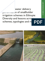 Analysis of Water Delivery Performance of Smallholder Irrigation Schemes in Ethiopia: Diversity and Lessons Across Schemes, Typologies and Reaches