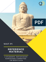 WAT-PI Reference: Tips, Topics, Interviews