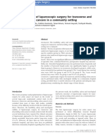 Clinical Outcomes of Laparoscopic Surgery For Transverse and Descending Colon Cancers in A Community Setting