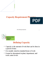 Capacity Requirement Planning: Sparkwest Steel Industries Limited