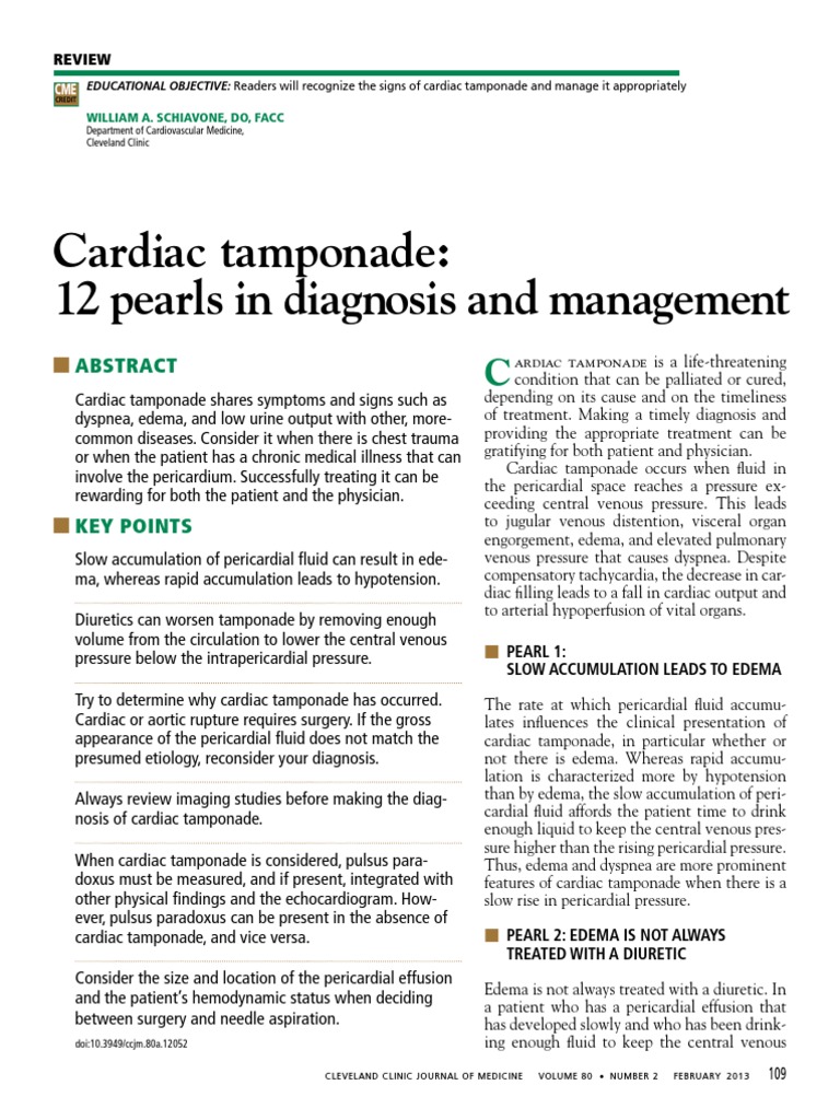 Cardiac Tamponade 2 | PDF | Heart | Pulse