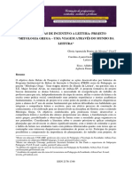 Estratégias de Incentivo A Leitura: Projeto "Mitologia Grega - Uma Viagem Através Do Mundo Da Leitura"