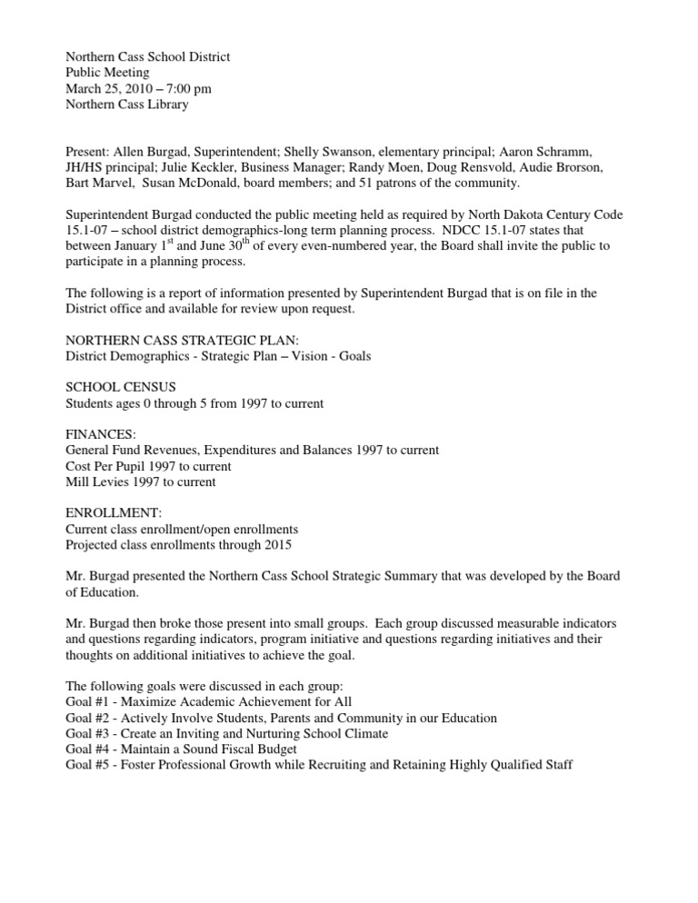 03/25/2010 School Board Meeting Minutes | PDF | Social Science | Self ...