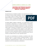 Plan de Manejo de Residuos Solidos Hospitalarios 2020 Centro Médico Medical Corporis