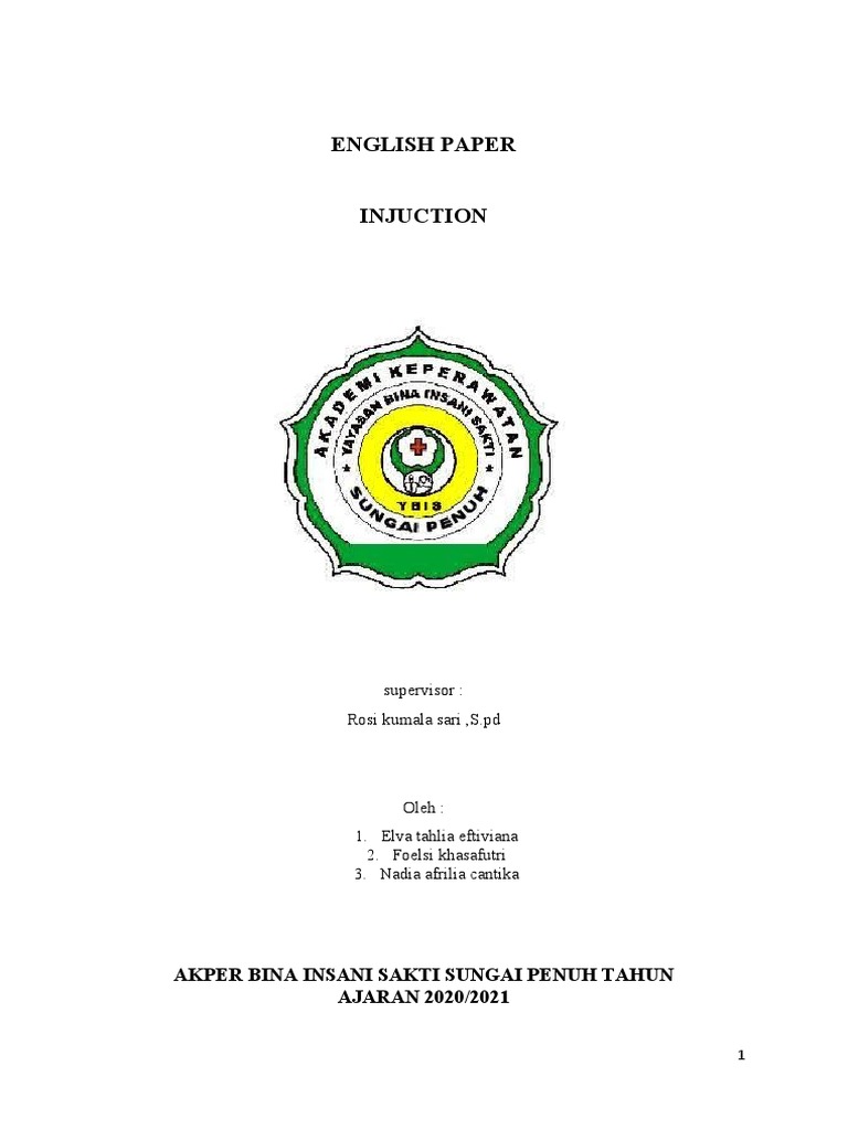 English Paper Injuction: Akper Bina Insani Sakti Sungai Penuh Tahun ...