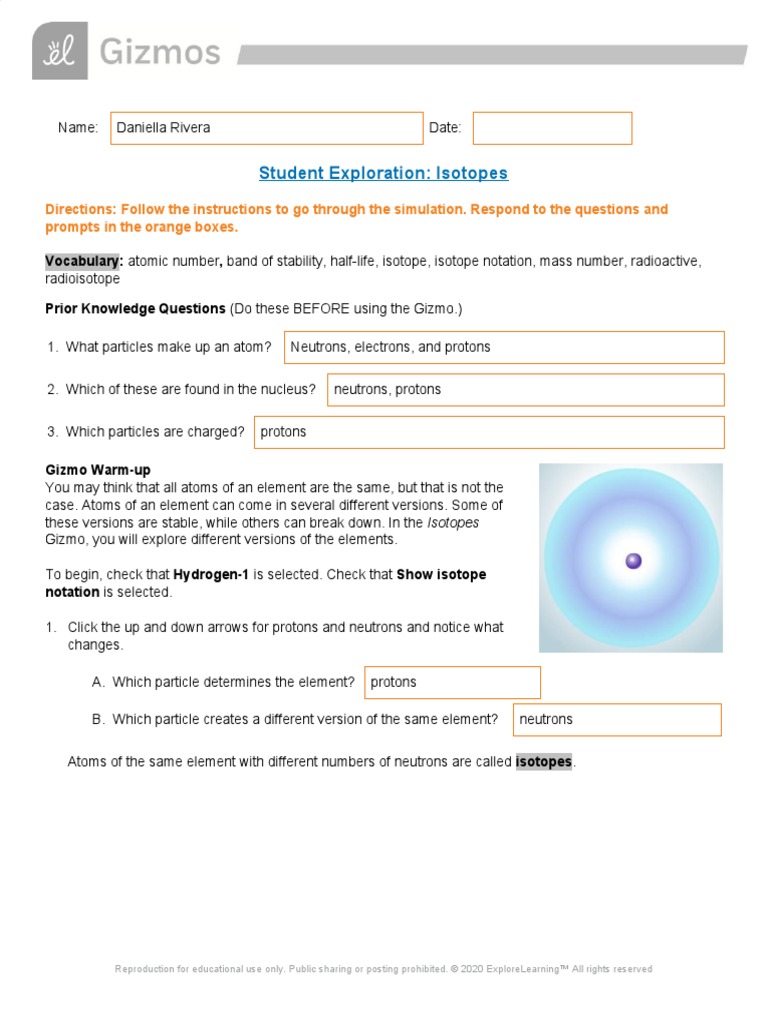 Student Exploration Nuclear Reactions Gizmo Answer Key