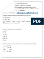 AV2 de Matemática 4° Ano - .PDF Prova PDF