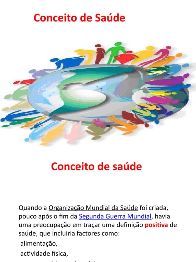 Definição de Saúde segundo a OMS | PDF | Conceitos psicológicos | Doença