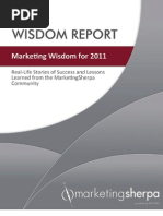 MarketingSherpa 2011 Wisdom Report
