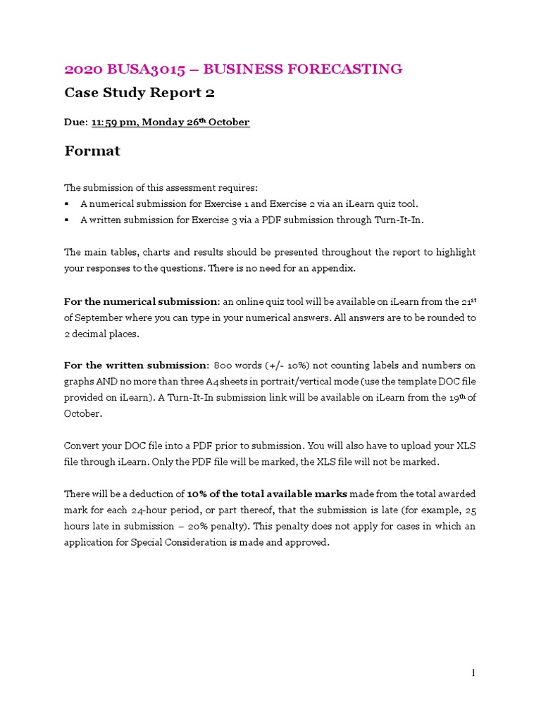 Busa3015 S2 Report 2 Upload Pdf Regression Analysis Forecasting