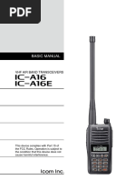 Basic Manual: VHF Air Band Transceivers