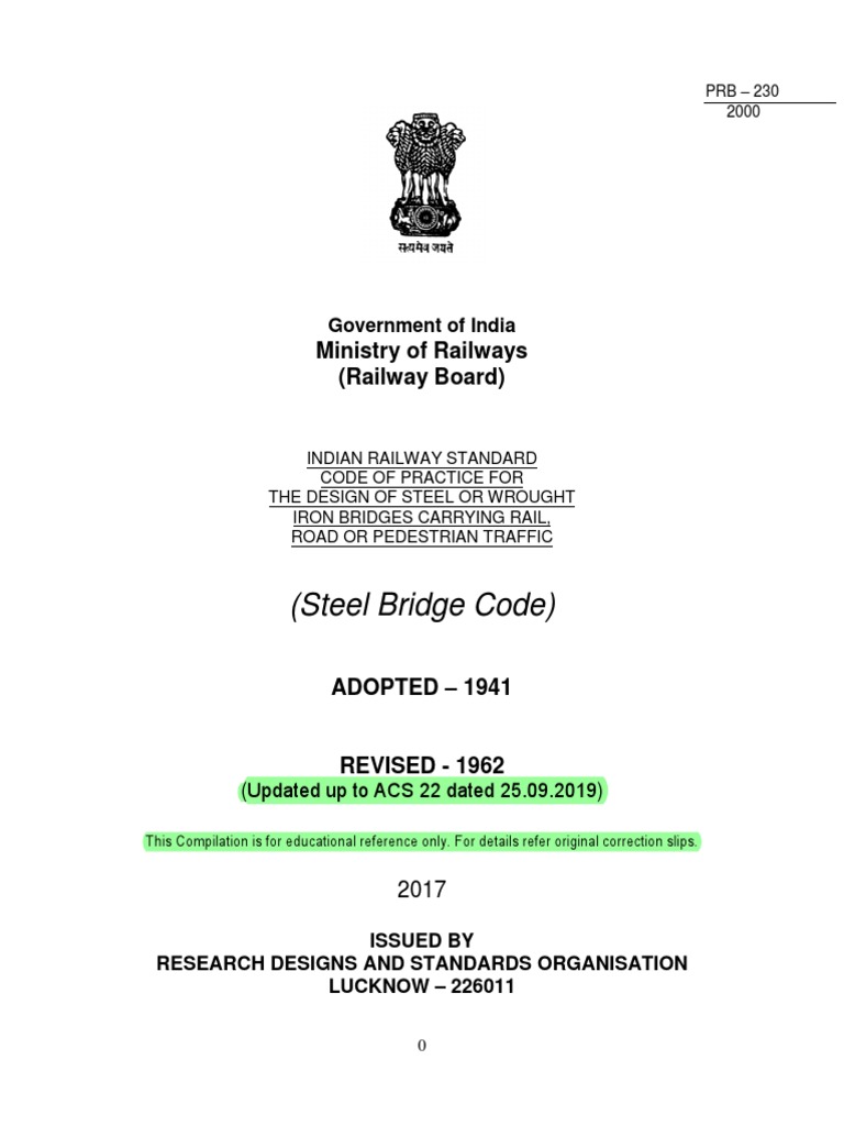 Indian Railway Steel Bridge Design Code | PDF | Bending | Truss