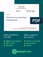 Anestesia en El Paciente Traumatizado: Trauma