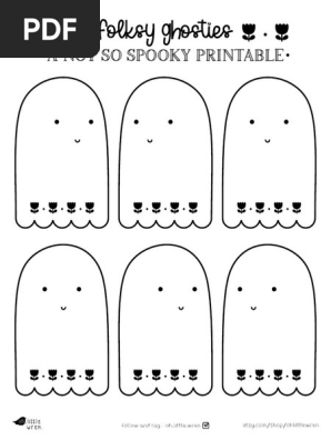 folksy ghostie printable