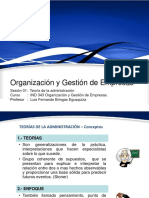 Sesion 01 - Teoria de La Administracion