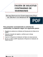 Pasos para Presentación de Solicitud de Continuidad - PIP