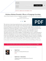 Evidence Rebuts Chomsky's Theory of Language Learning - Scientific American