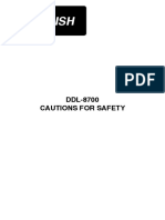 English: Cautions For Safety DDL-8700