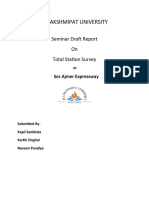 JK Lakshmipat University: Seminar Draft Report On Total Station Survey