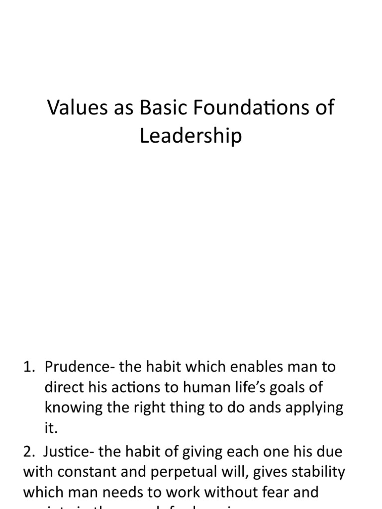 Core Values for Effective Leadership | PDF