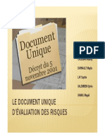 Le document unique d'evaluation des risques