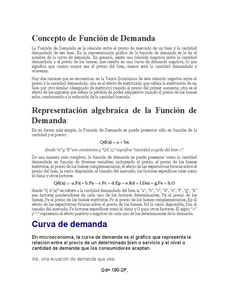 Teoria de La Demanda | PDF | Curva de demanda | Demanda