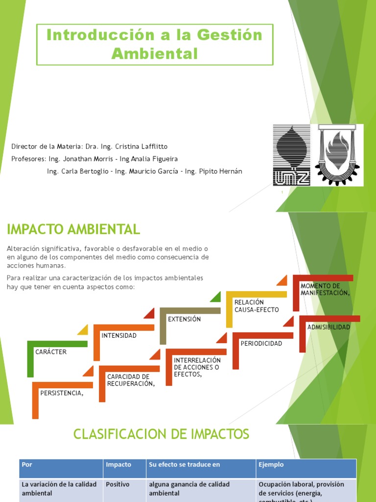 Clasificación del Impacto Ambiental | PDF | Evaluación de impacto ...