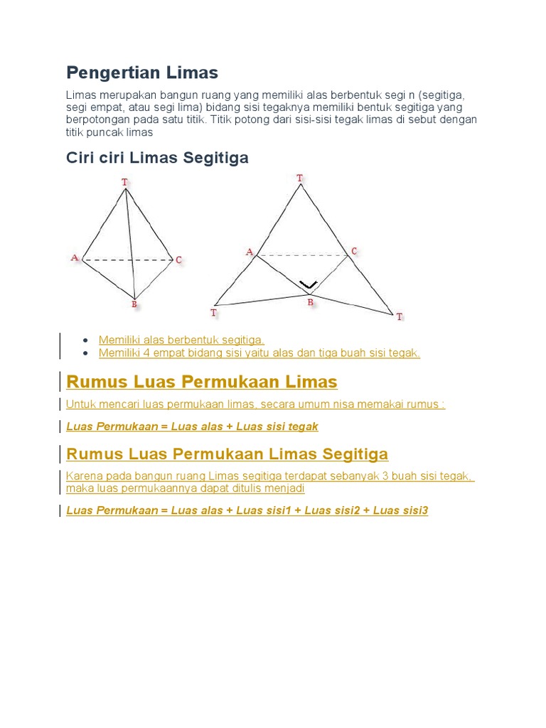 Pengertian Limas