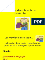 Reglas para El Uso de Las Letras May - Sculas I