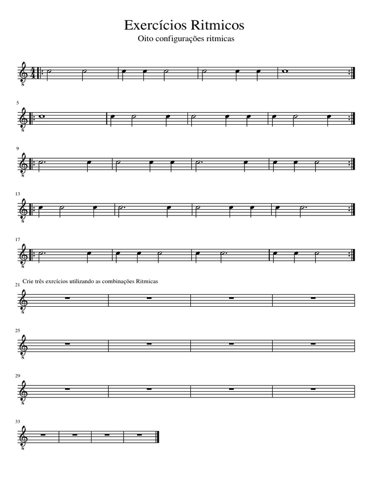 Ritmica - Exercícios Ritmicos | PDF