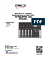 Mezcladora de audio 6 canales con reproductor MP3 y USB