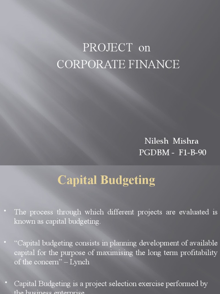 Capital Budgeting Process Overview | PDF | Business