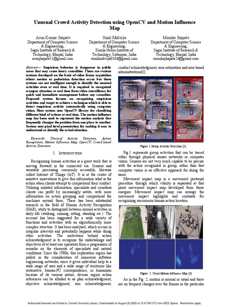 Unusual Crowd Activity Detection Using Opencv and Motion Influence Map ...