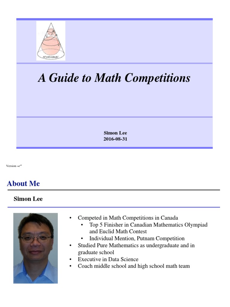 Different Math Competition | PDF | Competition | Teaching Mathematics