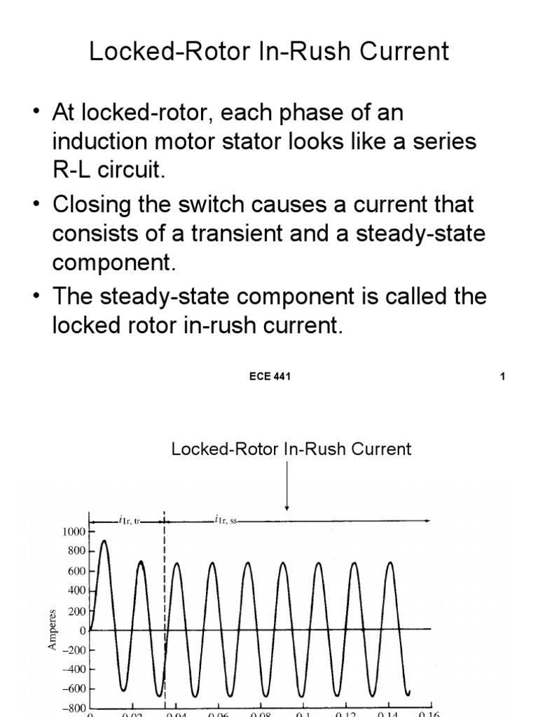 Locked-Rotor In-Rush Current | PDF | Electrical Engineering ...