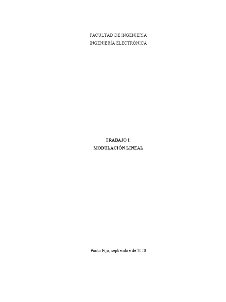 Introducción a la Modulación Lineal | PDF | Modulación | Telecomunicaciones