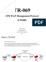 Cpe Wan Management Protocol (CWMP) : Adam Rozumek Interoperability Lab University of New Hampshire 2007