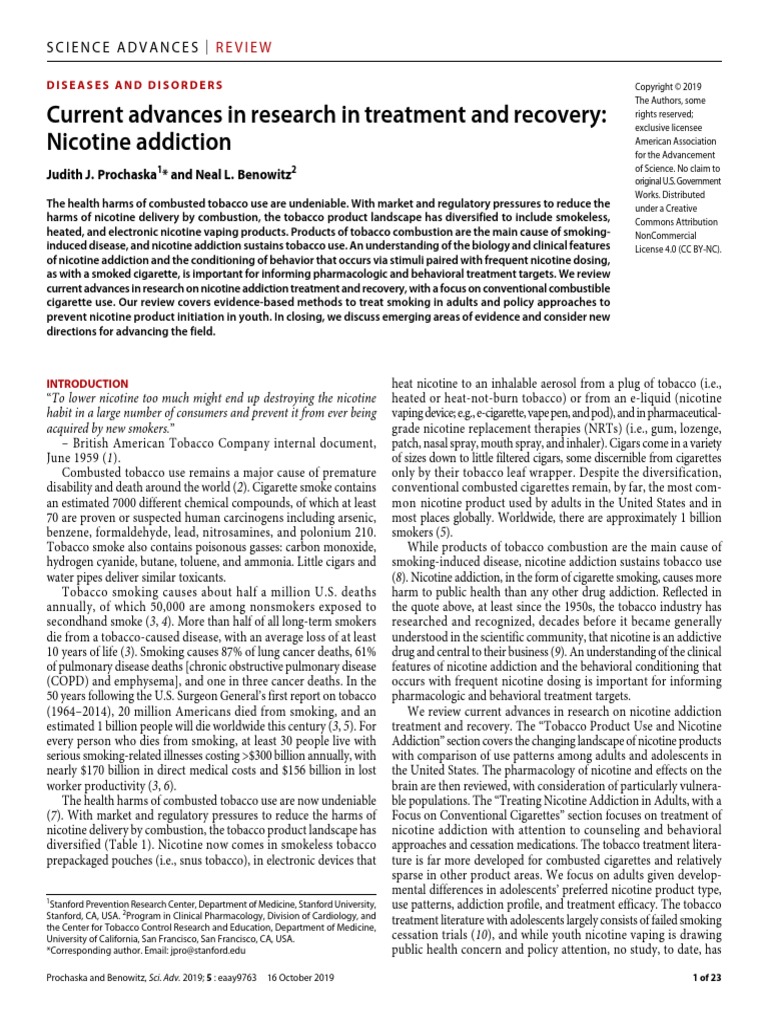 Nicotine and Smoking | PDF | Electronic Cigarette | Nicotine