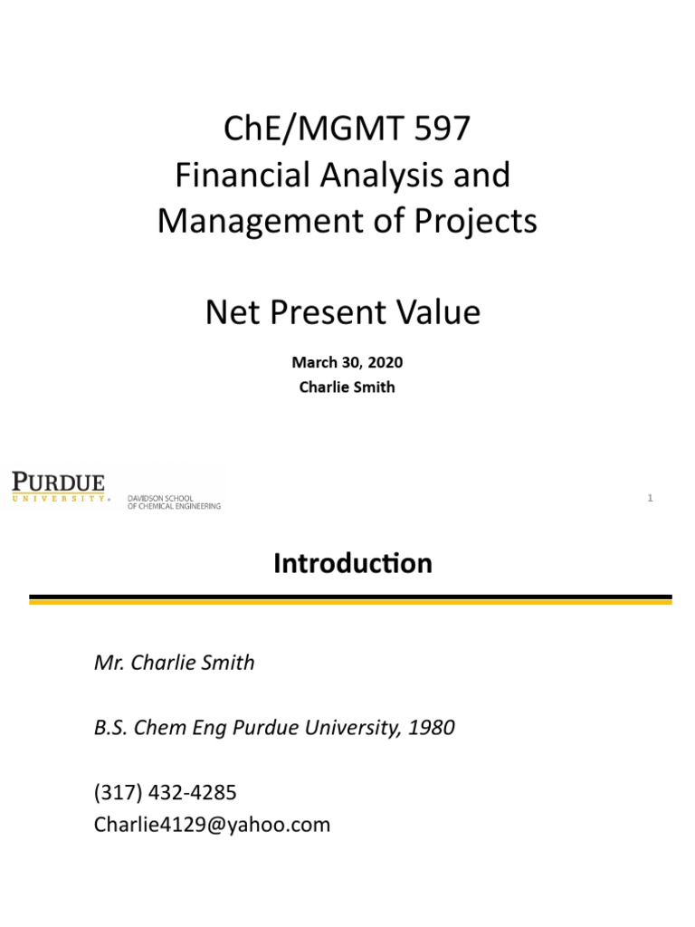 Lecture 2.3 Net Present Value | PDF | Depreciation | Basis Of Accounting