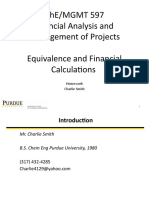 Lecture 2.2 Financial Calcs - Equivalence and Financial Calculations Homework