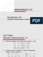 Metode Dekomposisi LU