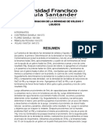 P.determinacion de La Densidad de Sólidos y Liquidos Informe 5 Quimica Ing Agroindustrial Infomer Ing Agroindustrial