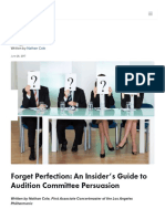 Forget Perfection - An Insider's Guide To Audition Committee Persuasion - Audition Cafe