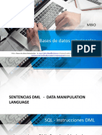 Lenguaje SQL - Sentencias de tipo DML