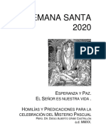 Año 2020 Homilías y Predicaciones, Semana Santa.