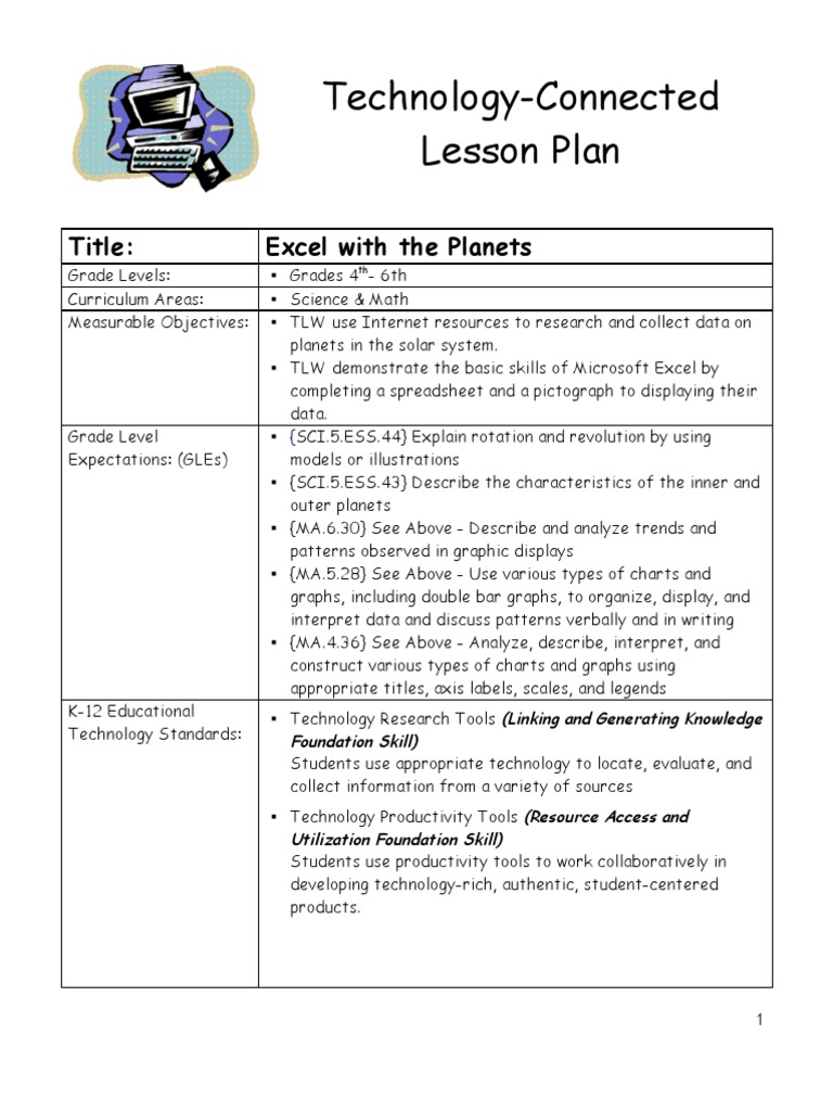 Excel Planets: Data & Pictographs | PDF | Microsoft Excel | Spreadsheet