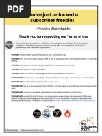 You've Just Unlocked A Subscriber Freebie!: Thank You For Respecting Our Terms of Use