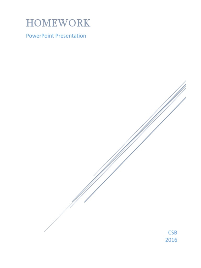 Homework: Powerpoint Presentation | PDF | Chart | Graphic Design