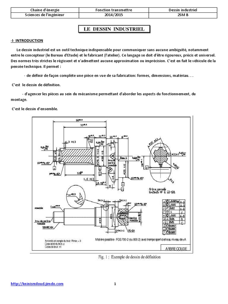 Exercice de Dessin Technique Industriel | PDF | Dessin technique ...