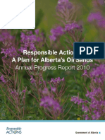 Responsible Actions: A Plan For Alberta's Oil Sands: Annual Progress Report 2010